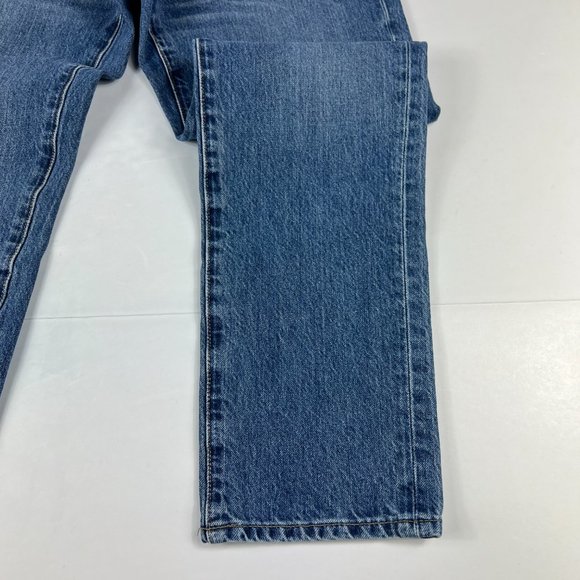 Abercrombie Fitch Jean Men 29x28* Langdon Skinny Blue Distressed Denim Tag 28x30 - Picture 5 of 16